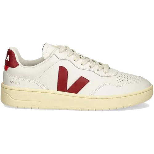 Veja V-90 Leather Ext White Marsala