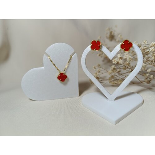 Jewelry Nikolić komplet detelina crvena gold Cene
