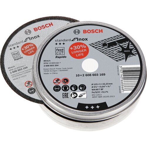 Bosch ploča rezna ravna za inox standard 115x1mm 10/1 Slike