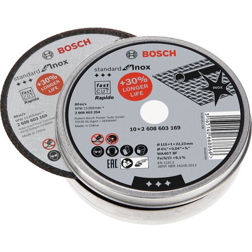 Bosch REZALNA PLOŠČA ZA RF 10-DELNI SET V PLOČEVNIKI 115X1X22.23 MM Cene