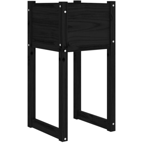 Maison Chic Visoka greda - Greda - Cvetlični Lonec črna 40x40x81 cm trdna borovina, (21789608) Slike