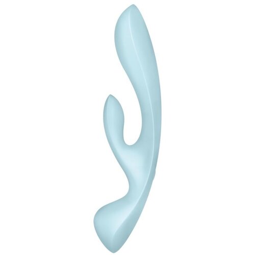 Satisfyer Triple Oh svetloplavi vibrator sa dodatkom za klitoris &amp;mdash; SATISFY419 Slike