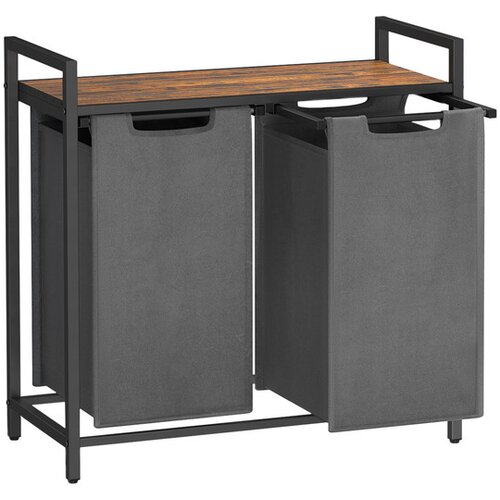 Vitapur ko&amp;scaron; za perilo Vasagle Ila Duo &amp;ndash; 2 x 46 L, siv Slike