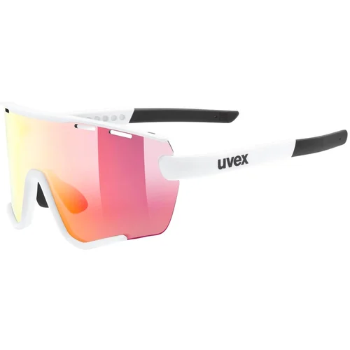 Uvex Sportstyle 236 Small Set White Mat/Mirror Red (Cat. 2) + Clear (CAT. 0) sports glasses