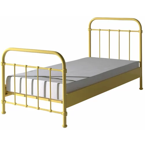 Vipack žuti metalni dječji krevet New York, 90 x 200 cm