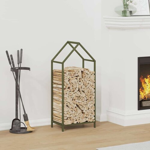  stojalo za drva olivno zelena 40x25x90 cm hladno valjano jeklo Cene