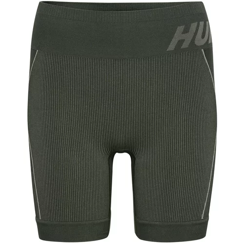 Hummel Sportske hlače 'CHRISTEL' siva melange / tamno zelena