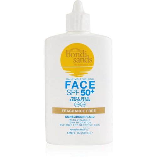 Bondi Sands SPF 50+ Fragrance Free fluid za sunčanje za lice bez parfema SPF 50+ 50 ml Slike