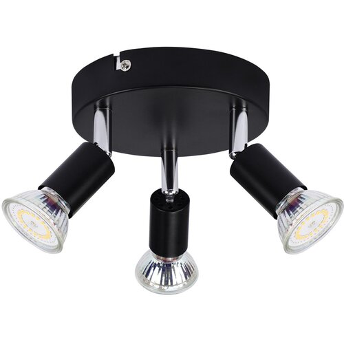 Nettlife 3 GU10 stropni reflektorji črne kovine, nastavljivi industrijski slog, za notranjost hodnika in dnevne sobe, (22116810) Cene