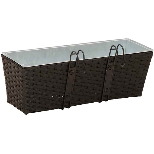  Ograda 2 pcs Crna 50 x 17 x 17 cm Metal Slike