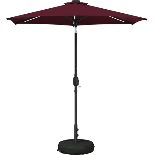 vidaXL Suncobran za vrt s LED svjetlima i postoljem 230 x 230 cm - Bordo crvena 2 3 x 2 3 m Cijene