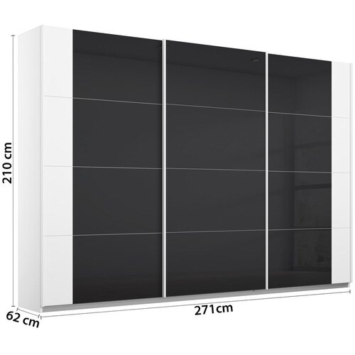 Modern Living Omara Z Drsnimi Vrati Artemis, Bela, Antracit Slike