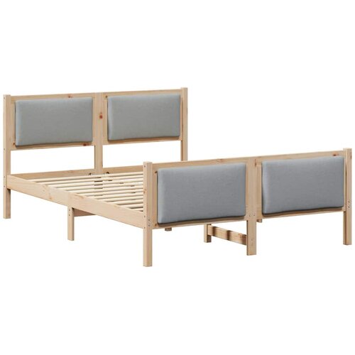  Krevetna konstrukcija Svijetlo siva 160 x 200 cm tkanina Slike