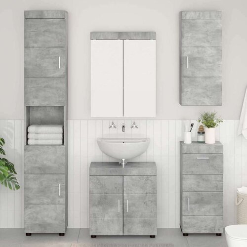 Kopalna stenska omarica TULUM Betonsko siva 37 x 24,5 x 86 cm, (5000157270) Cene
