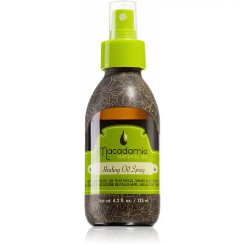 Macadamia Professional natural Oil Healing Oil Spray negovalno olje za lase za briljanten lesk 125 ml za ženske