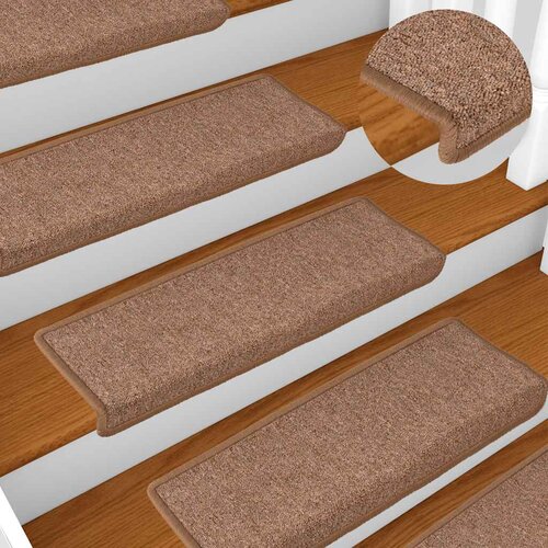  Prostirke za stepenice 30 kom 65x21x4 cm smeđe pravokutne rubove Cene