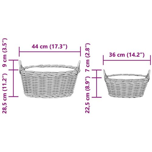  Ko&amp;scaron;arica za saksije s pohranom 2 pcs Siva Lacak ratan - Siva Slike