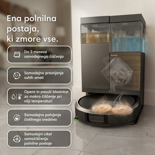 Irobot robot usisivač i brisač roomba plus 575 combo robot + autowash black R285040 Slike