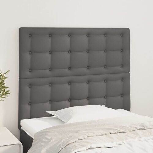 vidaXL Uzglavlje 2 kom sivi 100x5x78/88 cm od umjetne kože Cijene