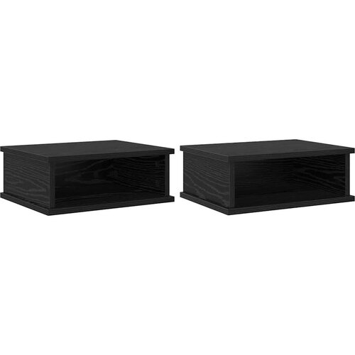  Noćni ormarić 2 pcs Crni hrast 40 x 31 x 15 cm Slike