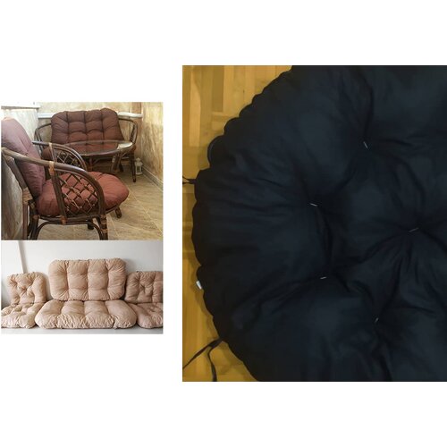 M-trio jastuci za bambus ratan garnituru Bahama BLACK Slike