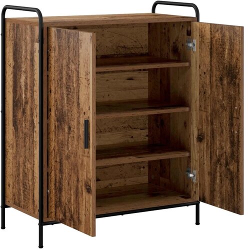  Ormar za cipele 76 x 36 5 x 93 cm Konstruirano drvo Staro drvo - Staro drvo 76 x 36 5 x 93 cm 4 etaže s vratima Slike
