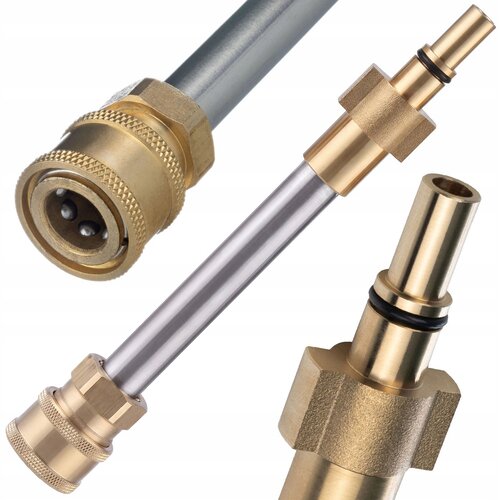 Rosfix QC 1/4&amp;quot; Adapter Predalj&amp;scaron;ek Brizgalne Cevi &amp;ndash; Nadomestni Del za Visokotlačni Čistilnik Bosch, Black&amp;amp;Decker | 17,2 cm, 160 bar, (5000356622) Slike