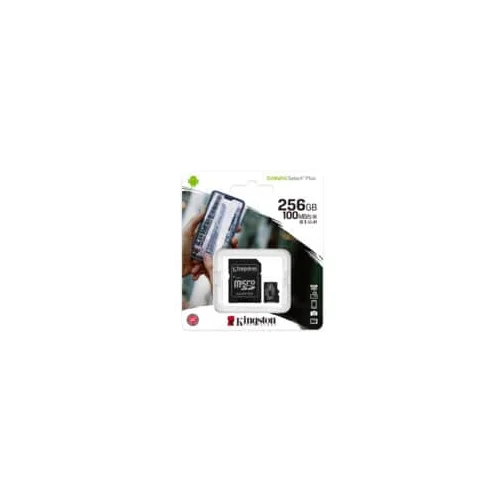 Kingston microSD 256GB Class10 Canvas Select Plus SD adapter; 100/85MB/s