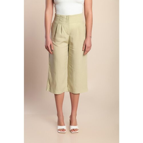 Fenzy Plus Size Kapri Hlače, Svetlo Zelene Cene