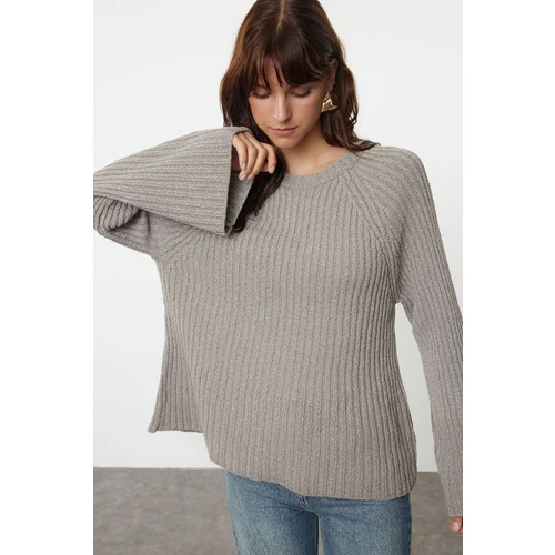 Trendyol Mink More Sustainable Peplum Detailed Knitwear Sweater