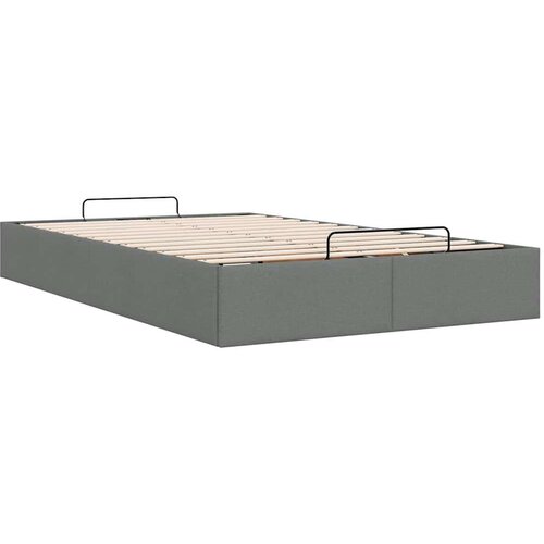 VidaXL Okvir kreveta bez madraca tamnosivi 120 x 200 cm od tkanine Slike