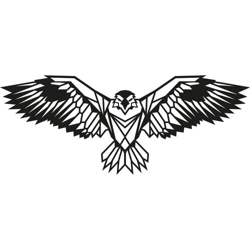 Wallity Zidna dekoracija Eagle3, 100x44 cm, 1.5 mm, Crna Slike