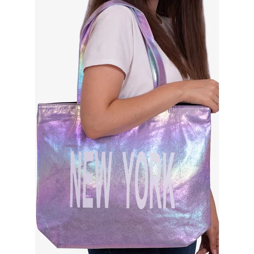 SHELOVET Large fabric bag for women purple