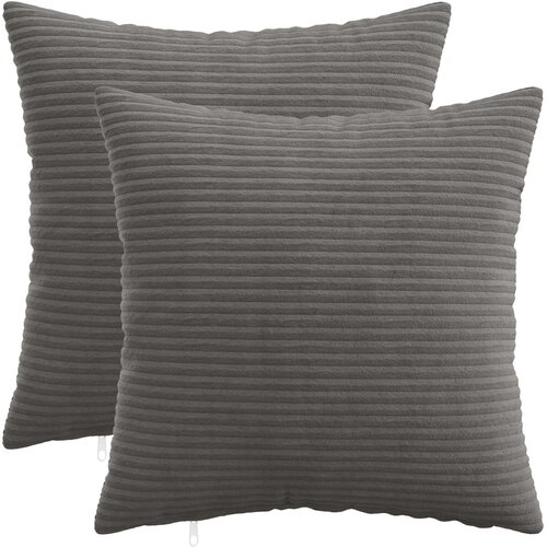  Presvlaka za jastuk 2 pcs HEERLEN Tamnosiva 45 x 45 cm Kord Cene