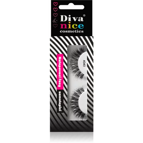 Diva & Nice Cosmetics Accessories trepavice od prirodne kose za lijepljenje No. 4040 1 kom