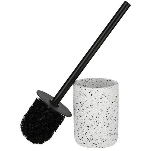 CAMARGUE Garnitura z WC &scaron;četko Stone Terrazzo (&Scaron; x V: 9,6 x 36 cm, Polirezin, Črno-bele barve) Cene