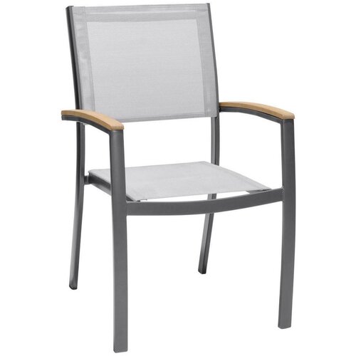 Ambia Garden STOL les evkaliptusa aluminij siva, svetlo siva, barva tikovine Cene