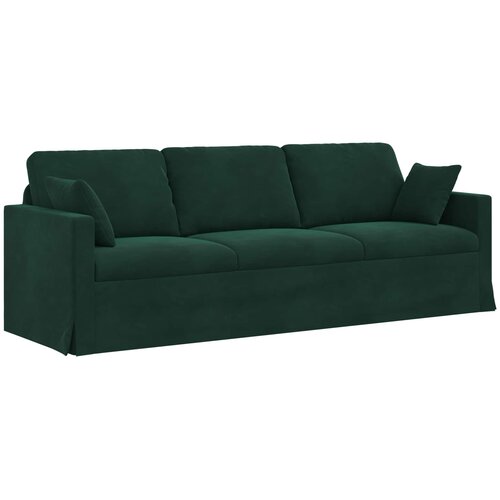 vidaXL Sofa Tamnozelena 228 x 78 x 80 cm Bar&scaron;un - Tamnozelena 210 cm Cijene
