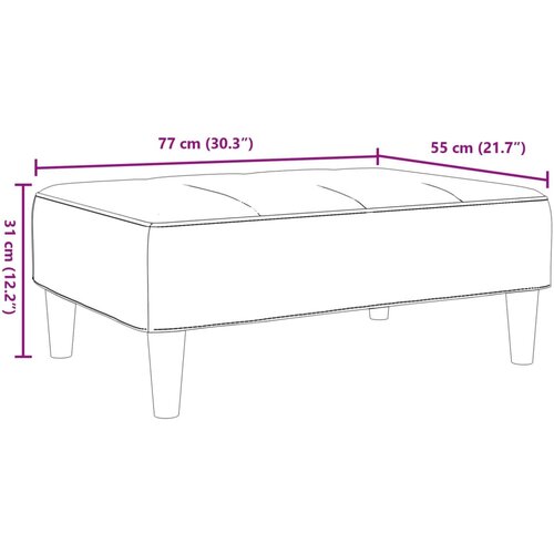  Tabure svjetlosivi 77x55x31 cm od tkanine Siva Slike