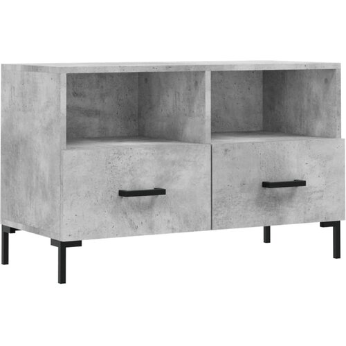 Maison Chic TV omarica - TV stojalo - Televizijska omarica betonsko siva 80x36x50 cm inženirski les, (21700614) Slike