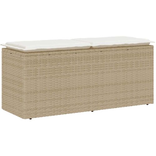  Vrtna klupa s jastukom bež 110x40x44 cm poliratan Cijene