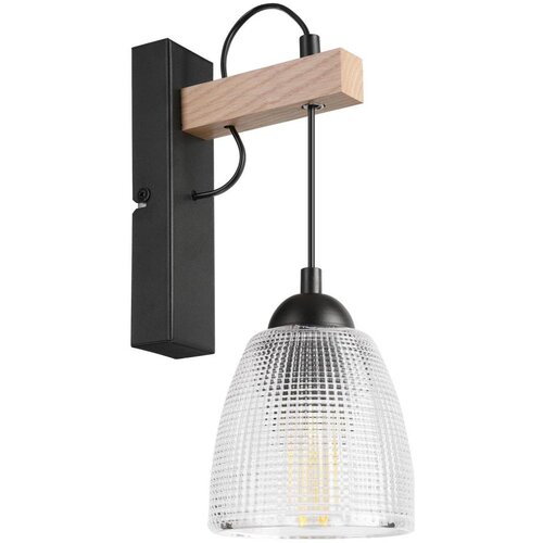  Zidna lampa LEANDRA 1xE27/15W/230V hrast/crna Cene