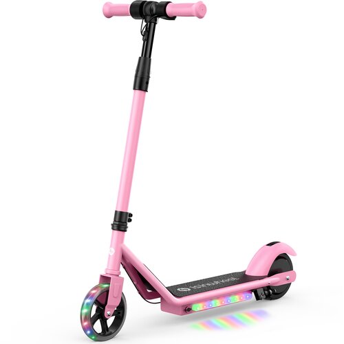 ISINWHEEL S2 (roza) otro&amp;scaron;ki električni skuter z nastavljivo vi&amp;scaron;ino, motor 150W, 18V 2,6Ah, doseg 9km, največja hitrost 16Km/h, opremljen s 5-palčnimi pnevmatikami, (21732741) Slike