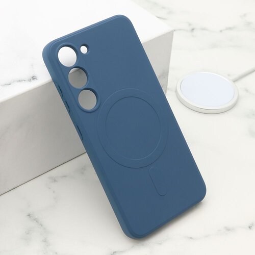 Maska VELVET TOUCH MagSafe za Samsung S911B Galaxy S23/ plava Slike