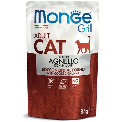 Monge cat grill sos jagnjetina 85g hrana za mačke Slike