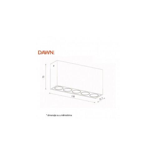 Dawn led svetiljka MGL05 13W 3000K 40&amp;deg; bela Slike