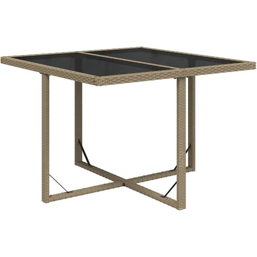  5-dijelni vrtni blagovaonski set od poliratana s jastucima bež 109 cm table length Slike