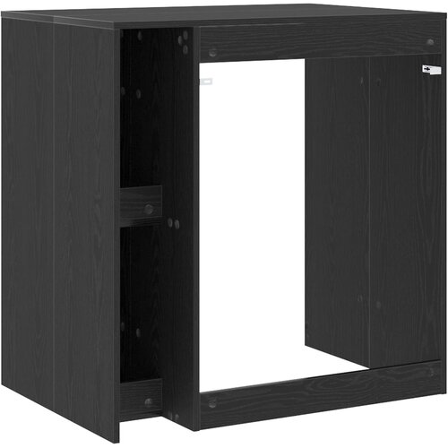  Ormar za perilicu rublja s pohranom Crni hrast 87 x 60 x 89 cm Slike
