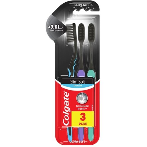 Colgate Slim Soft Active zobne &scaron;četke z aktivnim ogljem soft 3 kos Cene