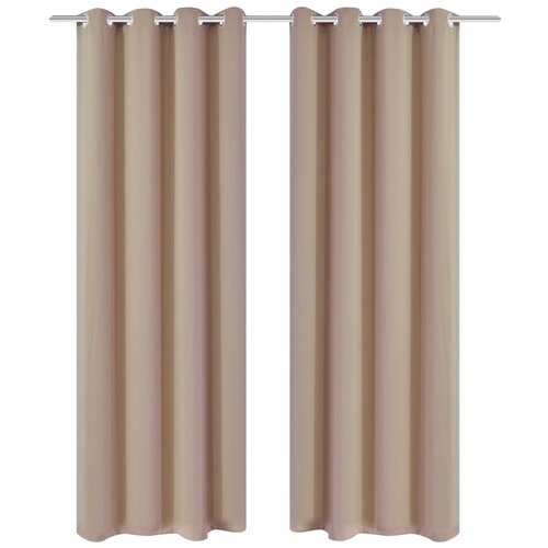 VidaXL 2 kosa krem zaves z obročki 135 x 245 cm, (20597167) Slike